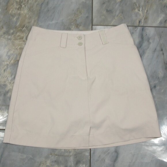 Nike Fit Dry Beige Golf Skort Size 2 PT - Picture 1 of 6